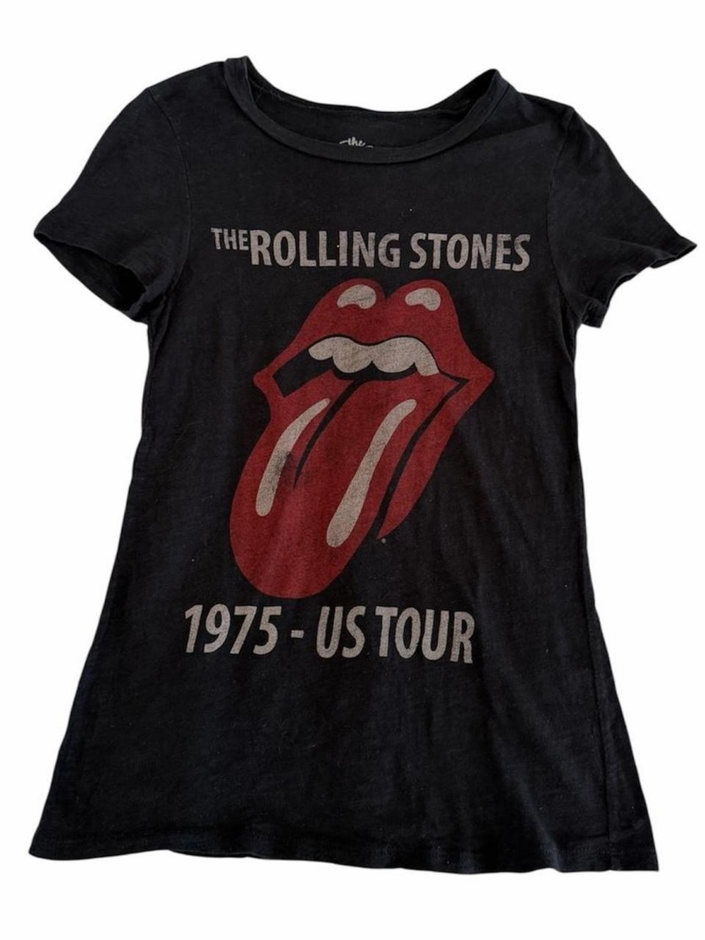 The Rolling Stones 1975 US Tour Graphic Tee Black Size Small - Picture 3 of 6